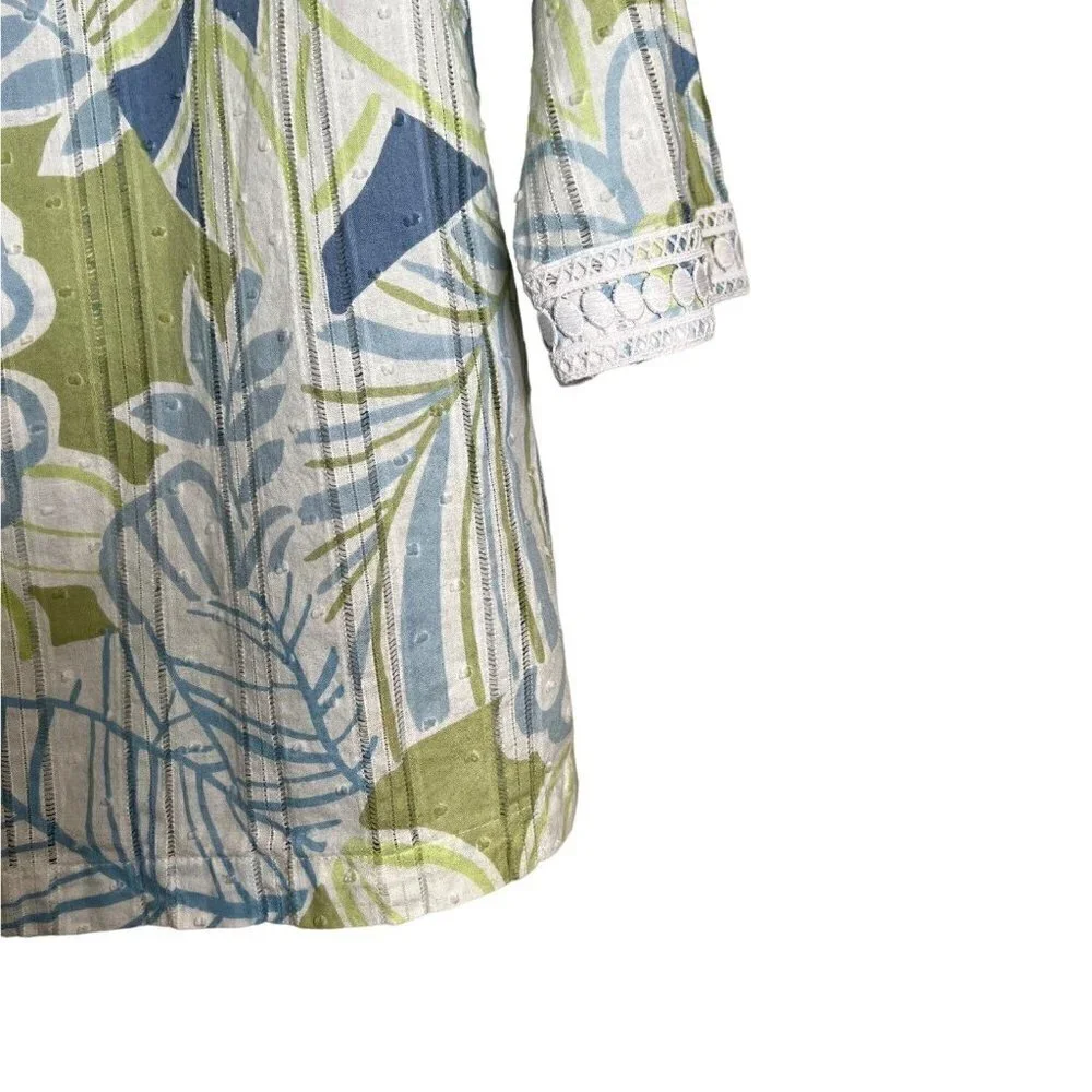 ALFRED Dunner Women's Top Floral Pattern with Lace Size 14 Petite - Picture 8 of 12